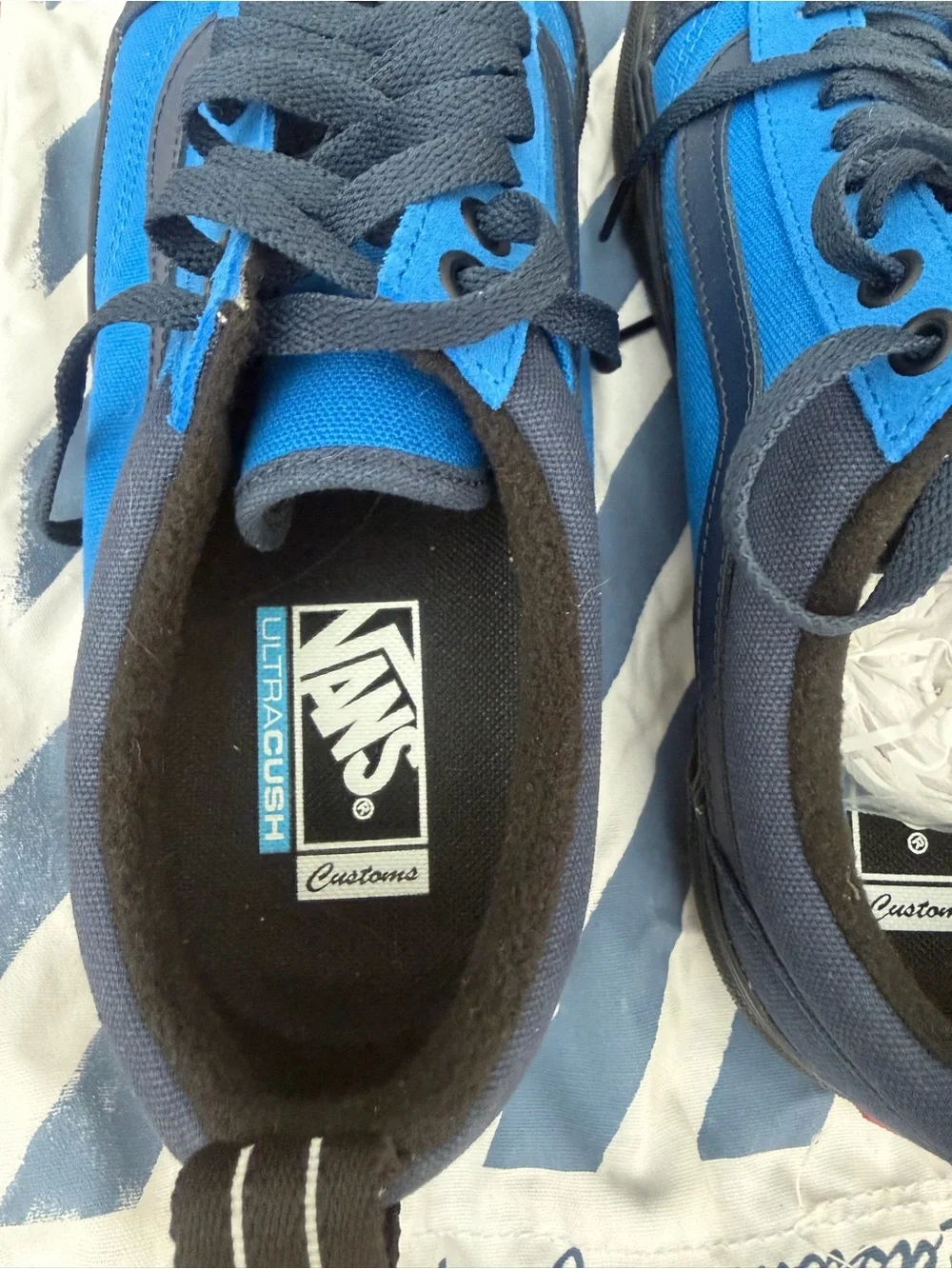 VANS Old Skool Navy Blue/Royal Blue Mens Sneakers Size 10.5 Brand New